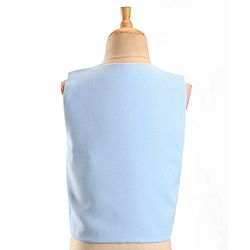 Babyhug Full Sleeves Sequined Party Suit with Waistcoat & Bow - Sky Blue