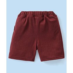 Babyhug Half Sleeves Party Suit with Bow - Maroon