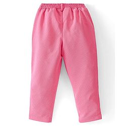 Babyhug Knitted Solid Colour Waistcoat Set With Full Sleeves Shirt- Pink