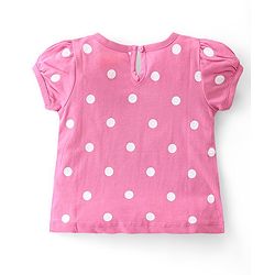 Babyhug Disney Cotton Knit Half Sleeves Top with Minnie Mouse Print Pack of 3 - Multicolor