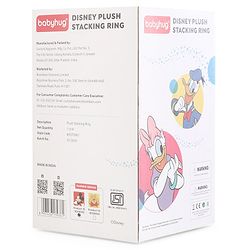 Babyhug 5 Pcs Disney Mickey And Friends Plush Stacking Ring Toy| 4 Rings and 1 Base Soft Stacking Toy| STEM Montessori Learning Toy for 1 - 3 Years Kids| Boost Motor Skills Creativity & Hand Eye Co-ordination| BIS Certified