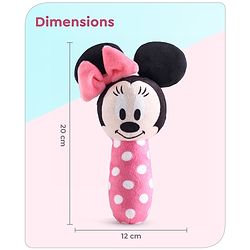 Babyhug Disney Soft Minnie Mouse Squeaker Baby Rattle - Pink