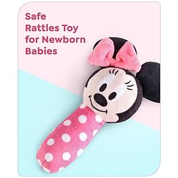 Babyhug Disney Soft Minnie Mouse Squeaker Baby Rattle - Pink