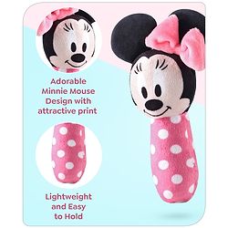 Babyhug Disney Soft Minnie Mouse Squeaker Baby Rattle - Pink