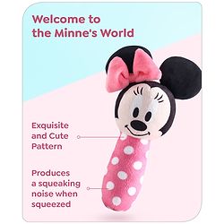 Babyhug Disney Soft Minnie Mouse Squeaker Baby Rattle - Pink