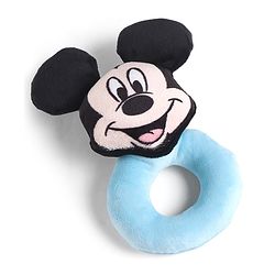 Babyhug Disney Mickey Mouse  Baby Ring Rattle - Blue