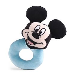 Babyhug Disney Mickey Mouse  Baby Ring Rattle - Blue