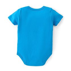Babyhug 100% Cotton Knit Interlock Half Sleeves Onesies With Light House & Boat Pack Of 3 - Blue