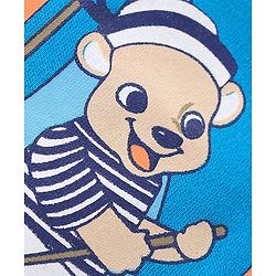 Babyhug 100% Cotton Knit Interlock Half Sleeves Onesies With Light House & Boat Pack Of 3 - Blue