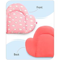 Babyhug Cloud Shaped Head Shaping Rai ( Mustard Seed ) Pillow Cloud Print- Pink