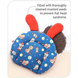 Babyhug Cloud Shaped Head Shaping Rai ( Mustard Seed ) Pillow Cloud Print- Pink