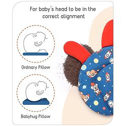 Babyhug Cloud Shaped Head Shaping Rai ( Mustard Seed ) Pillow Cloud Print- Pink