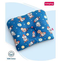 Babyhug Rectangular Head Shaping Neck Pillow Cloud Print- Pink