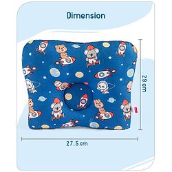 Babyhug Rectangular Head Shaping Neck Pillow Cloud Print- Pink