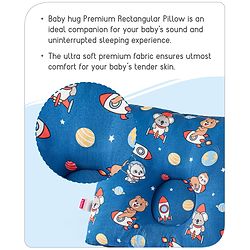 Babyhug Rectangular Head Shaping Neck Pillow Cloud Print- Pink