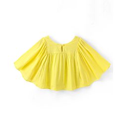Babyhug Rayon Woven Half Sleeves  Top with Frills & Floral Embroidery Detailing - Yellow