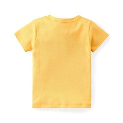 Babyhug 100% Cotton Half Sleeves Set Of Vests Dino & Text Print Pack Of 3 - Orange Yellow & White