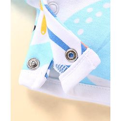 Babyhug 100% Cotton Knit Half Sleeves Romper with Tree Print Pack of 2 - Multicolour