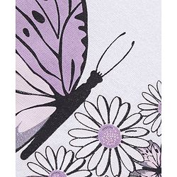 Babyhug Single Jersey Half Sleeves Top And Shorts Set Butterfly Print - White & Lilac