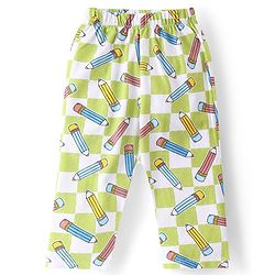 Babyhug Single Jersey Knit  Half Sleeves Nightsuits with Pencil & Tiger Print Pack of 2 - Multicolour