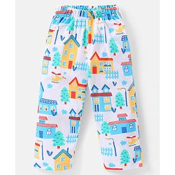 Babyhug Single Jersey Knit Half Sleeves Night Suit Text Print Pack of 2  -  Blue