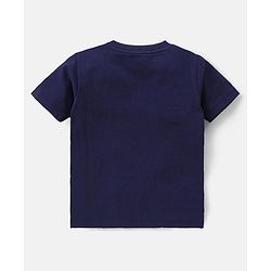 Babyhug Single Jersey Knit Half Sleeves Night Suit Text Print Pack of 2  -  Blue