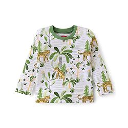 Babyhug Cotton Knit Full Sleeves Night Suit With Tiger Print Pack Of 2 - Multicolor