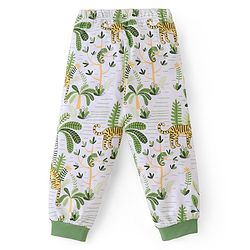 Babyhug Cotton Knit Full Sleeves Night Suit With Tiger Print Pack Of 2 - Multicolor