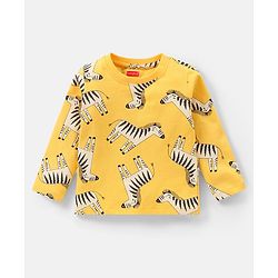 Babyhug Cotton Knit Full Sleeves Night Suit With Animal Print Pack Of 2 - Multicolor