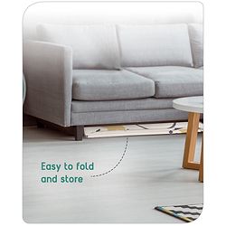 Babyhug Premium Reversible Foldable Waterproof Floor mat- 6 ft x 4 ft| Thickness 8mm|Space Theme|Colorful|Learn and Play Mat|Soft Foam Mat|Baby Massage|Easy to Carry Bag|0-12 Years|BIS Certified