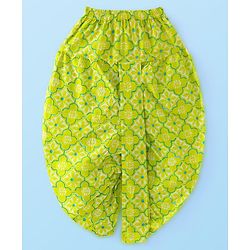 Babyhug Cotton Schiffly Full Sleeves Kurta with Printed Dhoti Set - White