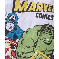 Babyhug Marvel Cotton Sleeveless T-Shirt With Avengers Graphics - White