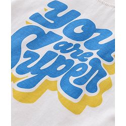 Babyhug Cotton Half Sleeve Twofer Striped Shirt with Printed T-Shirt - Yellow & White