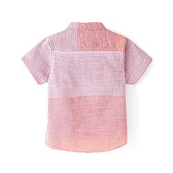 Babyhug Cotton Woven Half Sleeves Striped Kurta Shirt - Multicolor