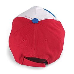 Babyhug Marvel Cotton Summer Cap With Captain Amercia Graphics - Multicolour