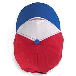 Babyhug Marvel Cotton Summer Cap With Captain Amercia Graphics - Multicolour