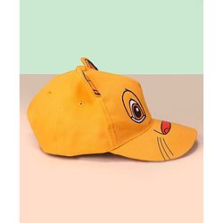 Babyhug Disney Cotton Summer Cap With Lion King Graphics - Yellow