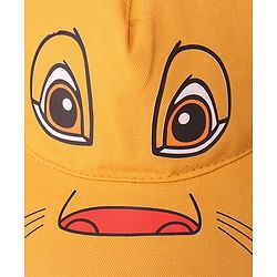 Babyhug Disney Cotton Summer Cap With Lion King Graphics - Yellow