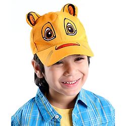 Babyhug Disney Cotton Summer Cap With Lion King Graphics - Yellow