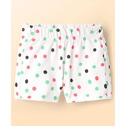 Babyhug Single Jersey Knit Half Sleeves Night Suit With Duck & Polka Dot Print - Mint & White