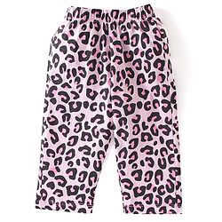 Babyhug Cotton Knit Half Sleeves Night Suit Kitty Print - Pink