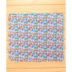 Babyhug Cotton Interlock Hooded Wrapper Star Print L 76 x B 76 cm - Orange