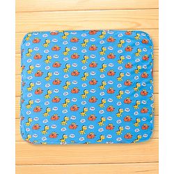 Babyhug Interlock Hooded Wrappers With Dino Print L 76.2 x B 76.2 cm - Blue