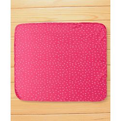 Babyhug Interlock Hooded Wrapper With Heart Print L 76.2 x B 76.2 cm - Pink