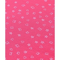 Babyhug Interlock Hooded Wrapper With Heart Print L 76.2 x B 76.2 cm - Pink