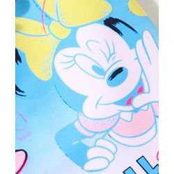Babyhug Disney  One Shoulder Sleeve V Cut Swimsuit with Minnie Mouse  Print - Multicolour