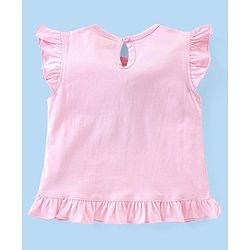 Babyhug Cotton Single Jersey Knit Sleeveless Night Suit Unicorn Print - Pink