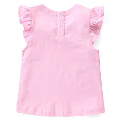 Babyhug 100% Cotton Knit Frill Sleeves Top with Frills & Floral Print Pack of 3 - Pink Yellow & Blue