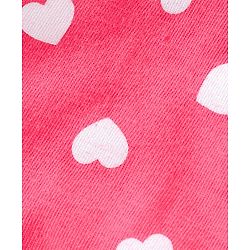 Babyhug Cotton Knit Half Sleeves Capri Night Suit With Text Print - White & Pink
