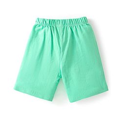 Babyhug Cotton Knit Shorts Emoji & Text Print Pack Of 3 - Blue Green & Red